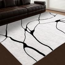Tapete Area YIHOUSE Modern Lavável 240x300cm Preto e Branco Tapete Area YIHOUSE Modern Lavável 240x300cm Preto e Branco