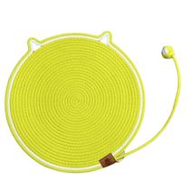 Tapete Arranhador Dobrável Cama Para Gatos De Sisal C/ Bolinha Cor:Amarelo Tapete Arranhador Dobrável Cama Para Gatos De Sisal C/ Bolinha Cor:Amarelo