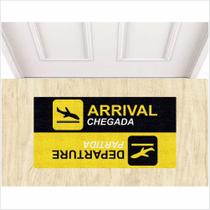 Tapete arrival departure amarelo e preto. 80x40 Tapete arrival departure amarelo e preto. 80x40