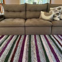 Tapete Artesanal Colorido Chenile Dupla Face 1,47m x 2,02m Tapete Artesanal Colorido Chenile Dupla Face 1,47m x 2,02m