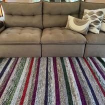 Tapete Artesanal Colorido Chenile Dupla Face 1,64m x 2,07m Tapete Artesanal Colorido Chenile Dupla Face 1,64m x 2,07m