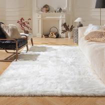 Tapete Ashler Faux Fur 150x210 cm branco ultra macio para quarto