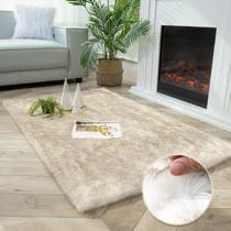 Tapete Ashler Home Deco Soft Fox Faux Fur branco marrom 90x150cm Tapete Ashler Home Deco Soft Fox Faux Fur branco marrom 90x150cm