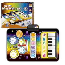 Tapete Atividades Bateria Piano Musical Bebê Infantil 2 Em 1 Tapete Atividades Bateria Piano Musical Bebê Infantil 2 Em 1