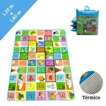 Tapete Atividades Infantil 180x120cm Bebê Portátil Educativo Térmico