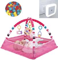 Tapete Atividades Infantil Interativo Rosa +Luminária Sensor - Color Baby