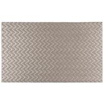 Tapete Atlanta Alto Relevo Antiderrapante 100x140cm Corttex - Listras Marrom Claro