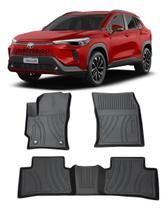 Tapete Automotivo Assoalho 3D Tipo Bandeja Bordas Elevadas Corolla Cross Tapete Automotivo Assoalho 3D Tipo Bandeja Bordas Elevadas Corolla Cross