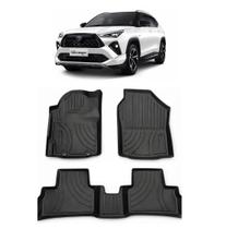 Tapete Automotivo Assoalho 3D Tipo Bandeja Bordas Elevadas Yaris Cross