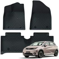 Tapete automotivo bandeja de borracha para BYD Dolphin Conjunto com 3 peças Ekap Tapete automotivo bandeja de borracha para BYD Dolphin Conjunto com 3 peças Ekap