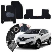 Tapete Automotivo Capacho Captur 2017 2018 19 20 21 22 23 2024 Original Lanzi Cor Preta 3 Peças