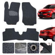 Tapete Automotivo Capacho Original Lanzi para Fiat Cronos 2018 a 2025 2026 Cor Grafite 3 Peças