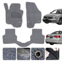 Tapete Automotivo Capacho Original Lanzi para Jetta 2011 a 2016 2017 Sem odor 12mm grosso Cinza