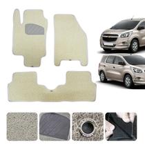 Tapete Automotivo Capacho Para Gm Spin 13 a 17 Original Lanzi Personalizado Sem Odor Bege 3 Pçs