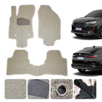 Tapete Automotivo Capacho Para Novo Fastback 2023 2024 2025 Abarth Cor Bege 12mm Inteiriço Premium
