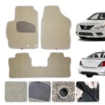 Tapete Automotivo Capacho Versa 2011 12 a 15 2016 Original Lanzi Personalizado 3 Peças Cor bege Tapete Automotivo Capacho Versa 2011 12 a 15 2016 Original Lanzi Personalizado 3 Peças Cor bege
