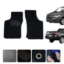 Tapete Automotivo Carpete Montana Premier 2 Peças 2010 a 2015 2016 Linha Conforto Cor Preta Lindo