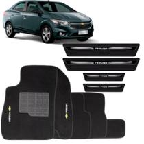 Tapete Automotivo Carpete Novo Prisma + Soleira Adesiva