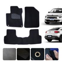 Tapete Automotivo Carpete para Novo Basalt Cor Preta 24 25 26 3 pçs Linha Luxo Sem odor