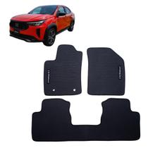 Tapete Automotivo Emborrachado Fastback Alta Qualidade Anos 2023 A 2025 Impermeável Preto