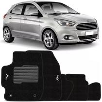 Tapete Automotivo Ford Ka 2014 até 2021 Carpete Bordado
