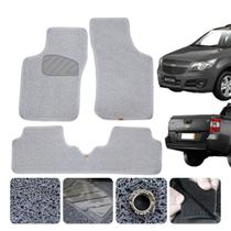 Tapete Automotivo Montana Premier 3 Peças 2010 a 2015 2016 Linha exclusiva Capacho Cor Cinza