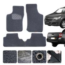 Tapete Automotivo Montana Premier 3 Peças 2010 a 2015 2016 Linha exclusiva Capacho Cor Grafite