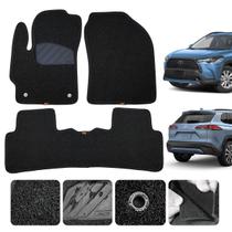 Tapete Automotivo Para Novo SUV Corolla Cross XRE XR 2025 2026 Cor Preta Linha Ouro e Mágico