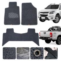 Tapete Automotivo Para S10 2012 a 2018 Cabine Dupla Linha Premium Grafite 3 pçs Impermeável Robusto 12mm Tapete Automotivo Para S10 2012 a 2018 Cabine Dupla Linha Premium Grafite 3 pçs Impermeável Robusto 12mm