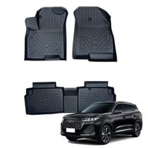 Tapete Automotivo Tiggo 7 2021 A 2026 Assoalho 3D Tipo Bandeja Bordas Elevadas