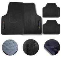 Tapete automotivo Universal Luxo Chevrolet Emborrachado Premium 4 Peças Com Logo Celta Onix Prisma