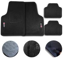 Tapete automotivo Universal Luxo Fiat Emborrachado Premium 4 Peças Com Logo Uno Toro