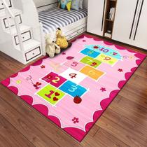 Tapete Aveludado Quarto Infantil Belga Kids 1,00 X 1,40 Amarelinha Pink