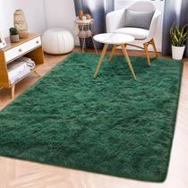 Tapete Awaytail, macio, resistente a manchas, 120x180cm, verde escuro Tapete Awaytail, macio, resistente a manchas, 120x180cm, verde escuro