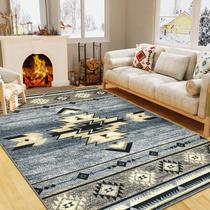 Tapete B BENRON Western para sala de estar, quarto, 90 cm x 150 cm, cinza