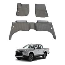 Tapete Bandeja Interno Borda 3,0 Mm Mitsubishi Triton 22/24 Preto