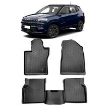 Tapete Bandeja Jeep Compass 2016 em diante 5 Peças Preto