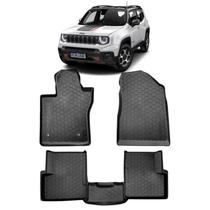 Tapete Bandeja Jeep Renegade 2015 em diante 5 Peças Preto