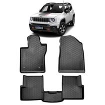 Tapete Bandeja Jeep Renegade 2015 Em Diante 5 Peças Preto
