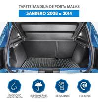 Tapete Bandeja Porta Malas Renault Sandero 2007 A 2014 Preto