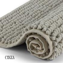 Tapete Banheiro 50cm x 80cm Grande Passadeira Antiderrapante Bolinha Microfibra Macarrão Várias Cores