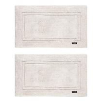 Tapete Banheiro Algodão Branco Texturizado 50x80cm 2 Peças Tapete Banheiro Algodão Branco Texturizado 50x80cm 2 Peças