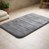 Tapete Banheiro Antiderrapante Foam Memory Olinda 60x40 Cm Macio Antiderrapante Ultra Absorvente