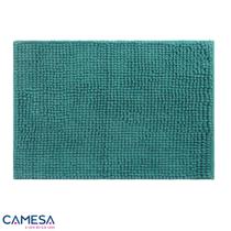 Tapete Banheiro Bolinhas Popcorn Microfibra 60x40cm Turquesa Escuro - Camesa