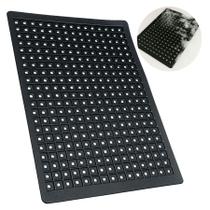 Tapete Banheiro Box Antiderrapante Borracha Preto 42x30cm