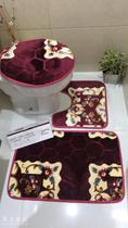 Tapete Banheiro Estampado Floral, Veludo e Antiderrapante Tapete Banheiro Estampado Floral, Veludo e Antiderrapante