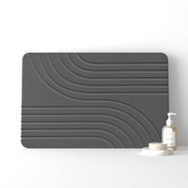 Tapete Banheiro Impermeavel Pedra Diatomacea 60x40cm Absorvente Malha Antiderrapante Secagem Rapida