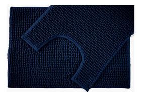 Tapete Banheiro Macarrão 2 Peças Antiderrapant - ul-Escuro