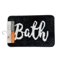 Tapete Banheiro Microfibra Bath Preto 40X60Cm Casambiente