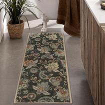 Tapete Bathroom Runner Morebes 61x152cm, antiderrapante, lavável